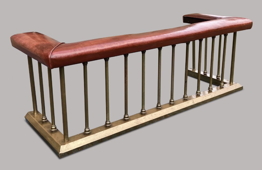 C19th brass club fender