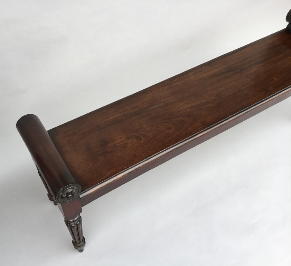 Regency mahogany hall bench; attributed to Gillows View VI