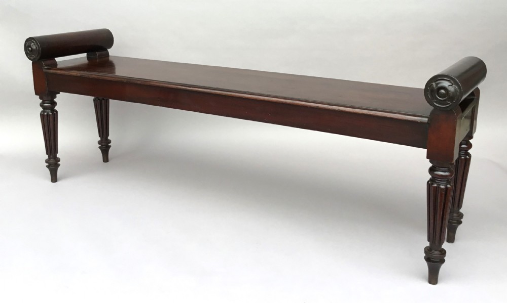 Regency mahogany hall bench; attributed to Gillows View X