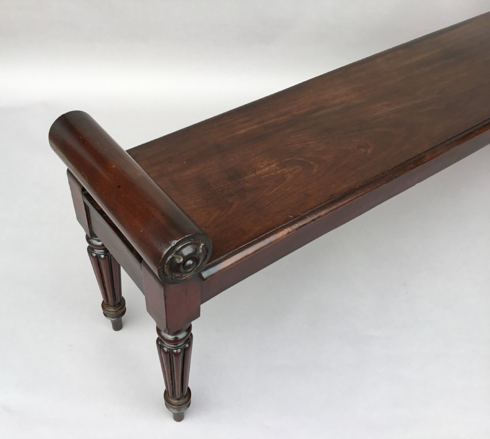 Regency mahogany hall bench; attributed to Gillows View XI