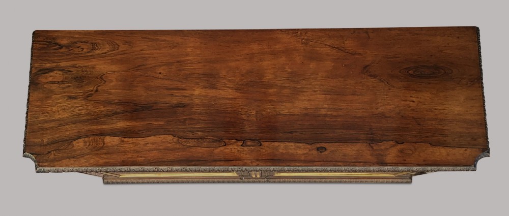 Exceptional Regency pair of Rosewood and parcel gilt Side Cabinets View VI