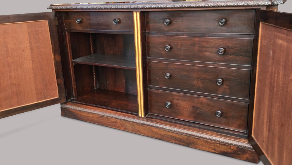 Exceptional Regency pair of Rosewood and parcel gilt Side Cabinets View XX