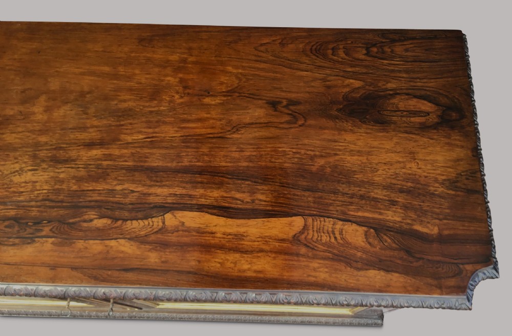 Exceptional Regency pair of Rosewood and parcel gilt Side Cabinets View XXI