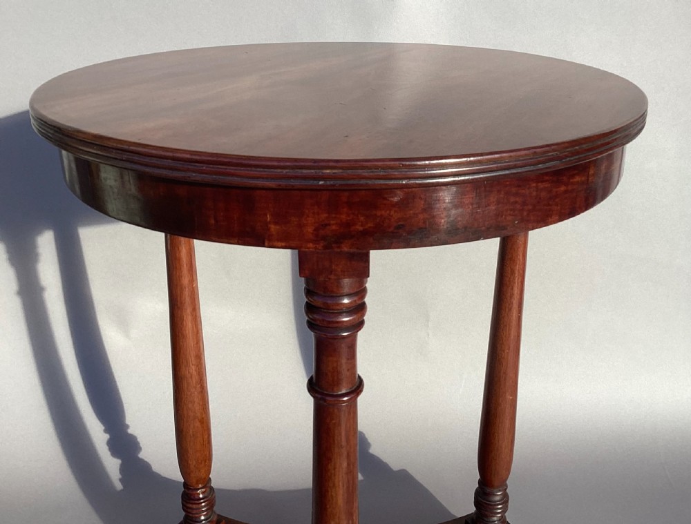 Regency pair of mahogany circular occasional tables View XI