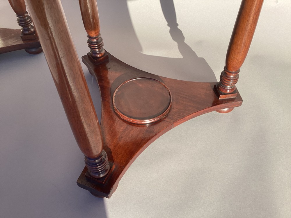Regency pair of mahogany circular occasional tables View XII