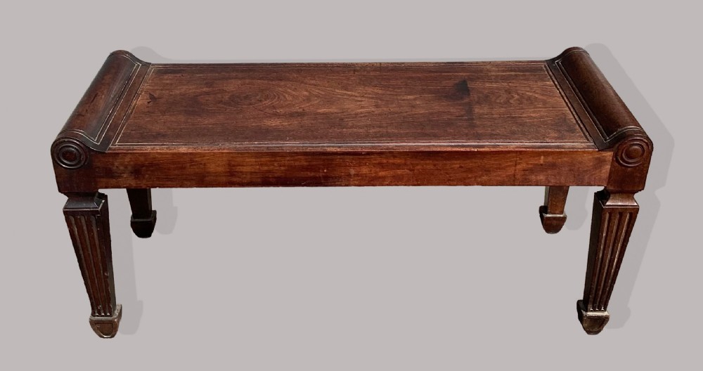Regency mahogany hall bench / seat, attributed to Marsh and Tatham View II
