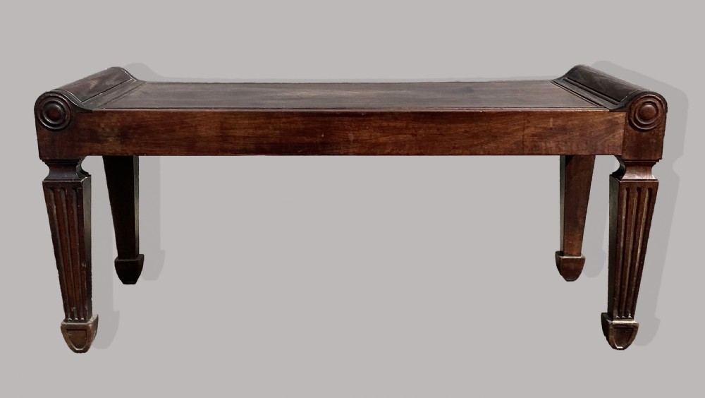 Regency mahogany hall bench / seat, attributed to Marsh and Tatham View IX