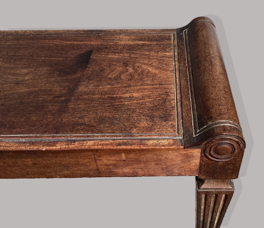 Regency mahogany hall bench / seat, attributed to Marsh and Tatham View XII