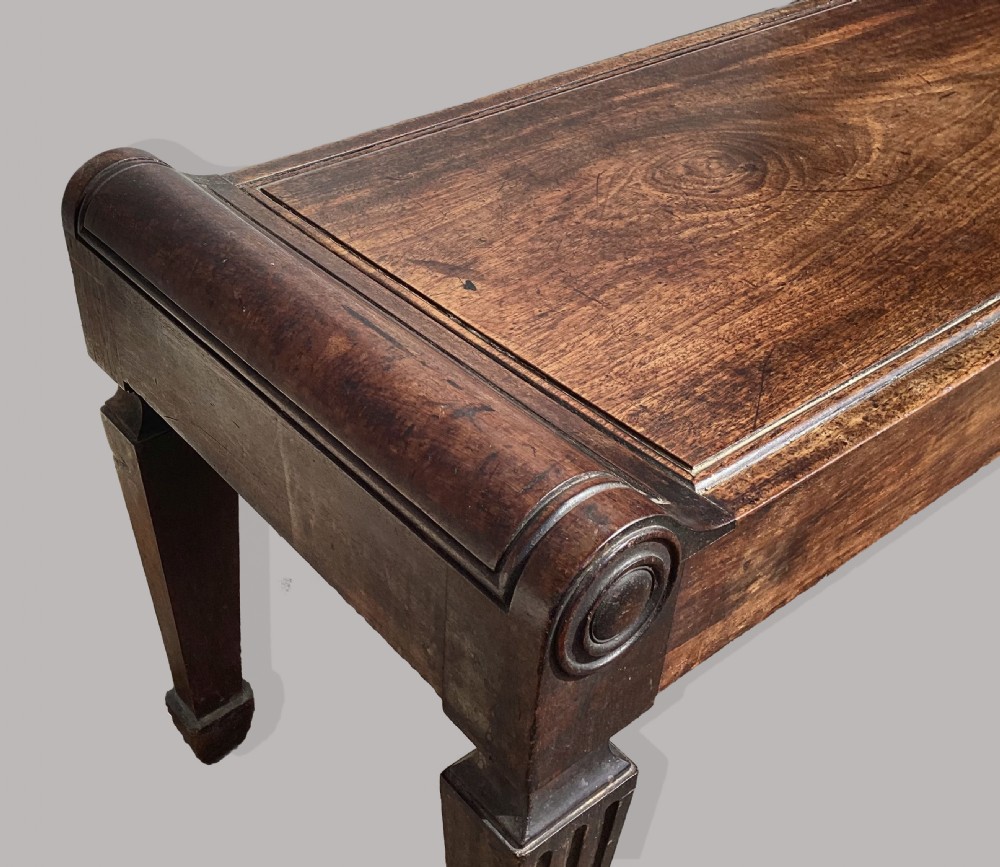 Regency mahogany hall bench / seat, attributed to Marsh and Tatham View XIII