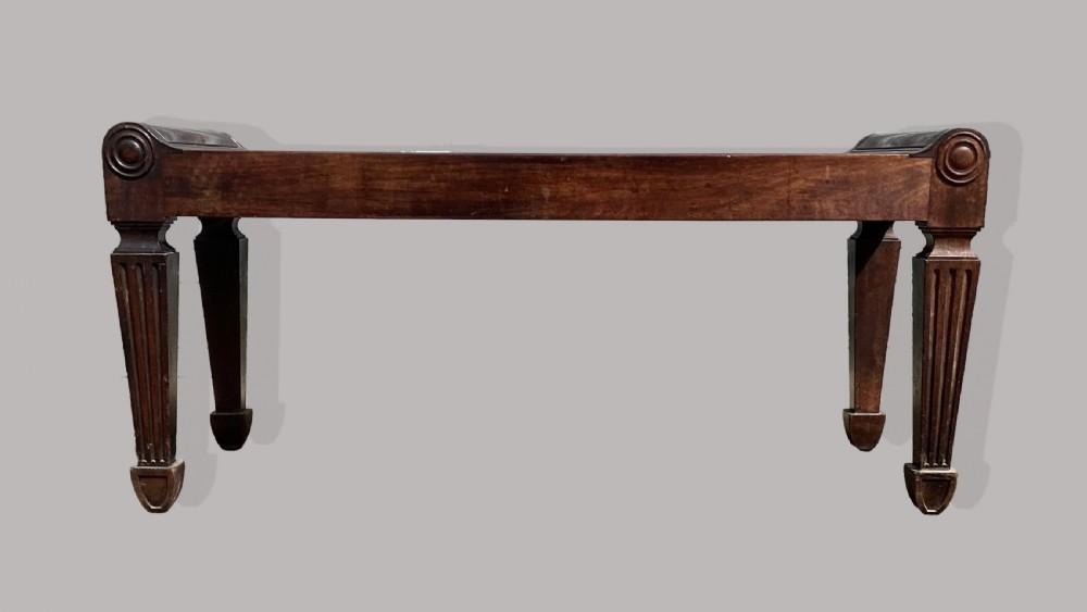 Regency mahogany hall bench / seat, attributed to Marsh and Tatham View XVIII