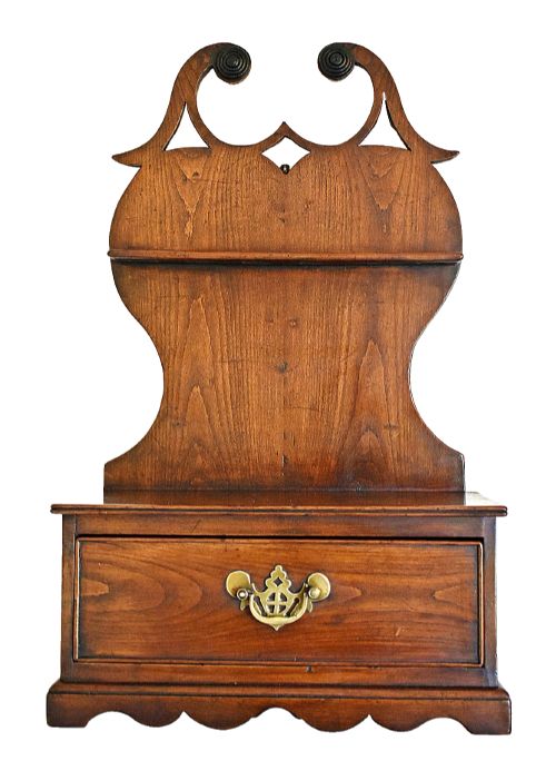 18th Century Oak Spoon Rack with Lower Drawer, Circa 1880