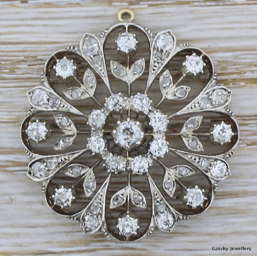 
Victorian Gold & Silver Star Brooch / Pendant, Circa 1850

