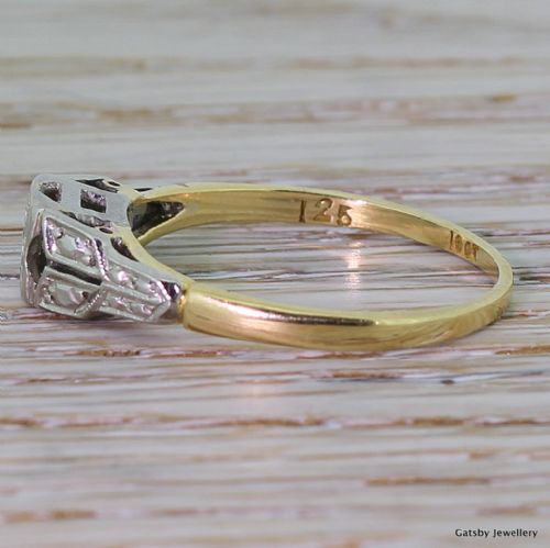 fig 2. Art Deco 0.20 Carat Diamond Engagement Ring, circa 1935