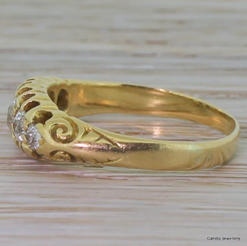 fig 2. Victorian Five Stone Diamond Ring, dated Chester 1901