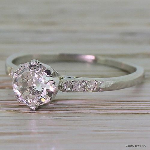 Art Deco 0.75 Carat Old Cut Diamond Ring, Circa 1935
