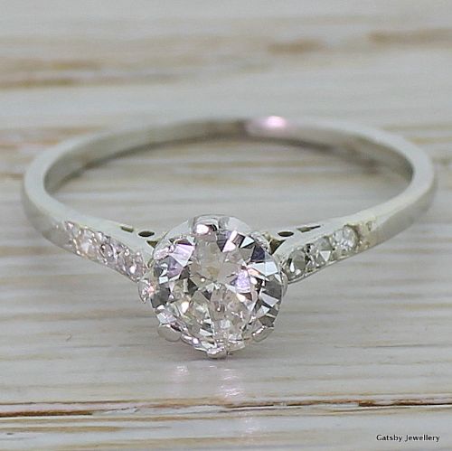 fig 1. Art Deco 0.75 Carat Old Cut Diamond Ring, circa 1935