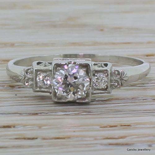 fig 1. Art Deco 0.50 Carat Old Cut Diamond 