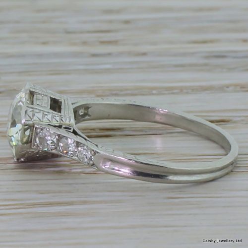 fig 2. Art Deco 1.60 Old Cut Carat Diamond Engagement Ring, French, circa 1930