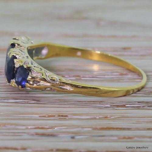 fig 2. Victorian Sapphire Five Stone Ring, circa 1900