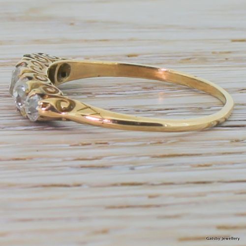 fig 2. Victorian Old Cut Diamond Five Stone Ring, circa 1880