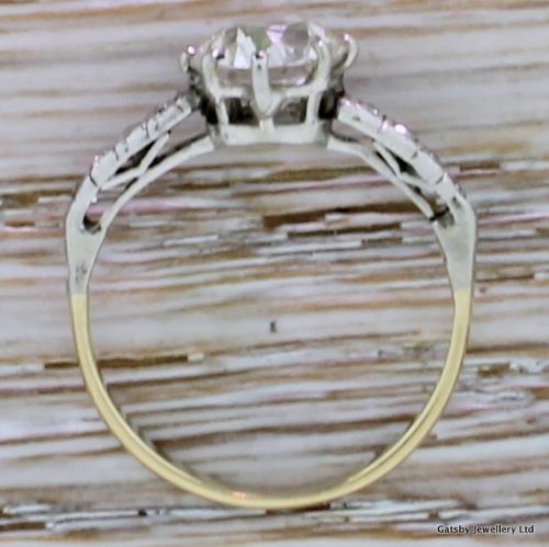 fig 3. Art Deco 1.26 Carat Old Cushion Cut Diamond Engagement Ring, circa 1920