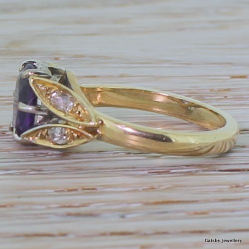 fig 2. Art Nouveau Amethyst & Diamond Ring, circa 1900