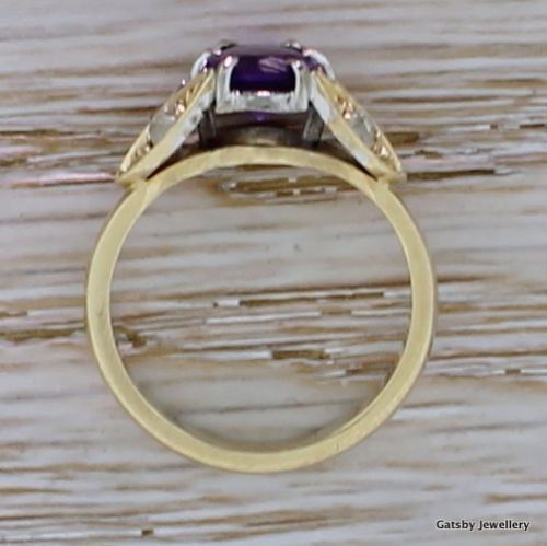 fig 3. Art Nouveau Amethyst & Diamond Ring, circa 1900