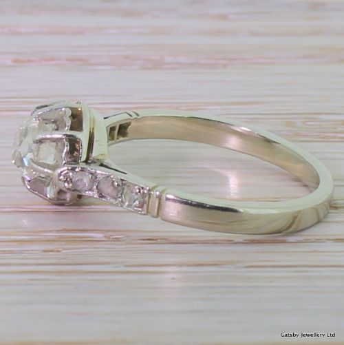 fig 2. Art Deco 0.75 Carat Old Cut Diamond Engagement Ring, French, circa 1930