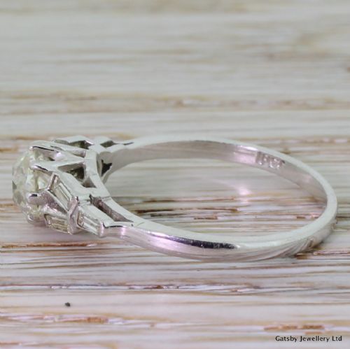 fig 2. Art Deco 1.02 Carat Old Cut Diamond Engagement Ring, circa 1935