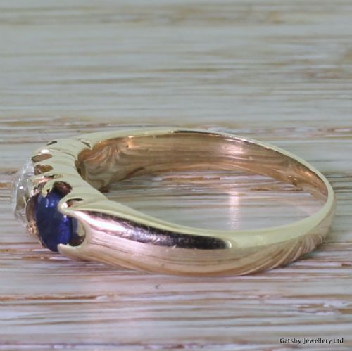 fig 2. Victorian Diamond & Sapphire Trilogy Ring, circa 1880
