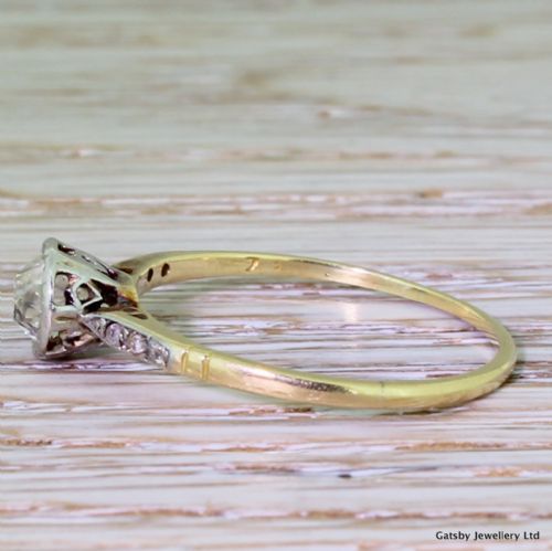fig 2. Edwardian 0.70 Carat Old Mine Cut Diamond Engagement Ring, circa 1910