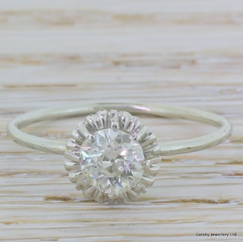 fig 1. Art Deco 0.52 Carat Old Cut Diamond Engagement Ring, circa 1930