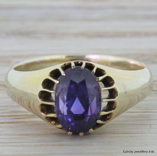 fig 1. Victorian 2.50 Carat Colour Change Sapphire Ring, circa 1900