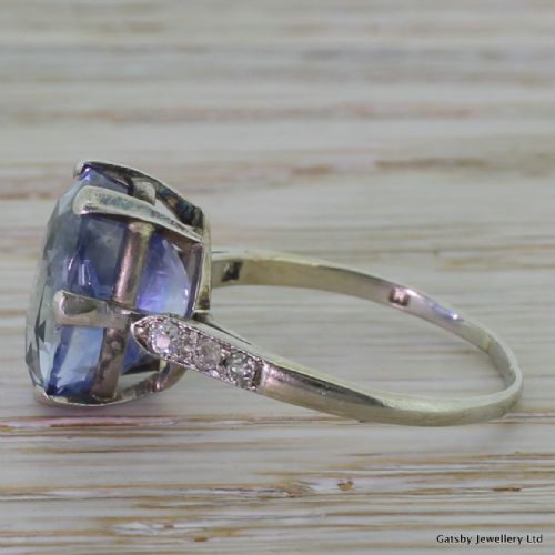 fig 2. Art Deco 8.70 Carat Natural Sapphire Ring, circa 1920
