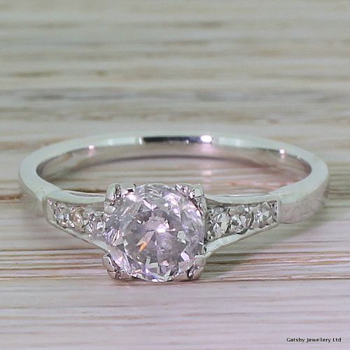 fig 1. Art Deco 1.03 Transitional Cut Diamond Engagement Ring, circa 1935