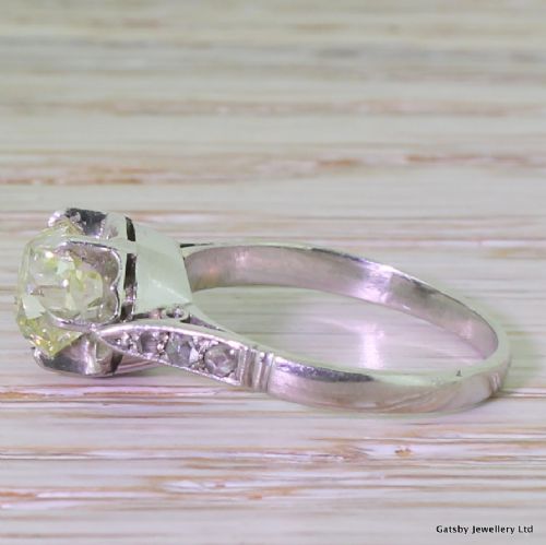 fig 2. Art Deco 1.47 Carat Old Cut Diamond Engagement Ring, circa 1930
