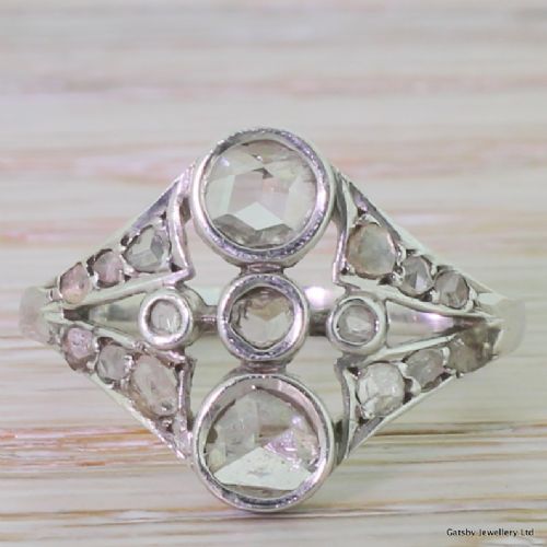 fig 1. Art Deco 0.75 Carat Rose Cut Diamond Ring, circa 1915
