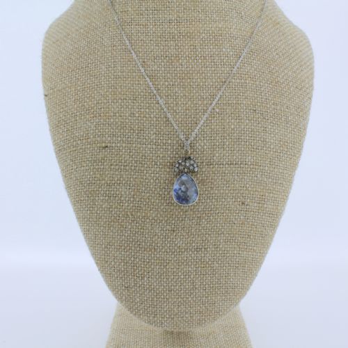 fig 3. Art Deco 13.00 Carat Fancy Pear Sapphire Pendant, Italian, circa 1930
