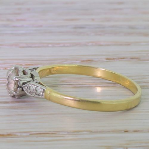 fig 2. Edwardian 0.50 Carat Old Cut Diamond Solitaire Engagement Ring, circa 1910
