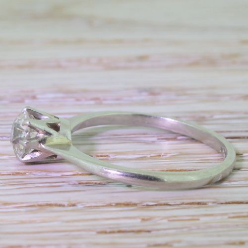 fig 2. Art Deco 0.80 Carat Old Mine Cut Diamond Engagement Ring, circa 1930