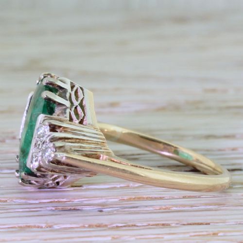 fig 2. Art Deco 4.05 Carat Emerald & Diamond Ring, circa 1935