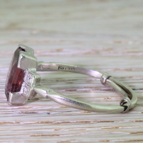 fig 2. Art Deco 3.50 Carat Pink Sapphire & Diamond Ring, circa 1935