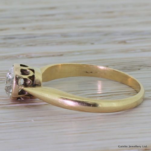 fig 2. Victorian 0.90 Carat Old Cut Diamond Engagement Ring, circa 1880
