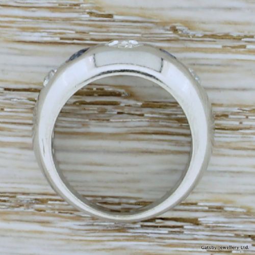 fig 3. Victorian 0.95 Carat Old Cut Diamond & Sapphire Band Ring, circa 1890