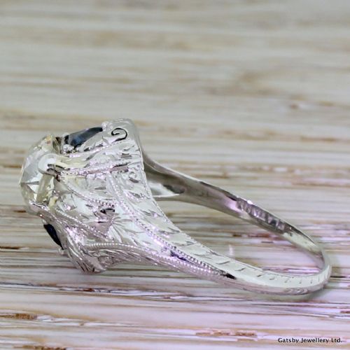 fig 2. Art Deco 0.90 Carat Old Cut Diamond