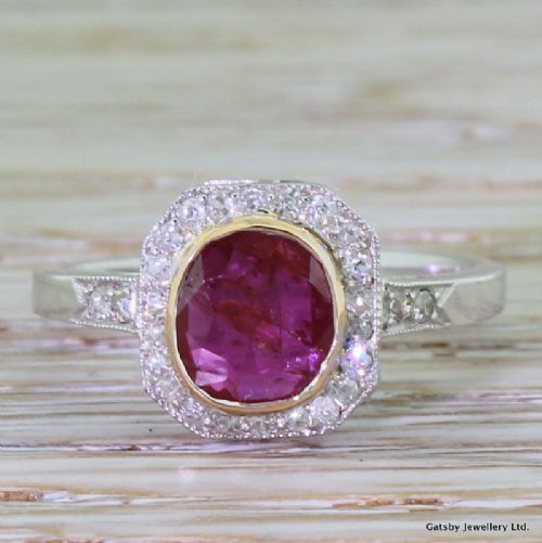 fig 1. Art Deco 1.25 Carat Ruby & Diamond Ring, circa 1935