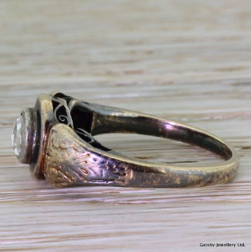 fig 2. Georgian 0.20 Carat Rose Cut Diamond Engagement Ring, circa 1800