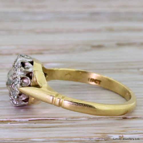 fig 2. Edwardian 0.70 Carat Old Cut Diamond Cluster Ring, circa 1910
