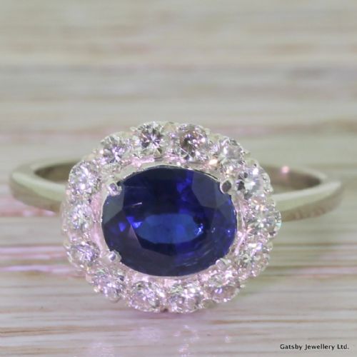 fig 1. Victorian 1.77 Carat Sapphire & Diamond