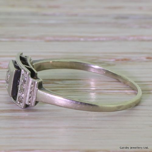 fig 2. Art Deco 0.10 Carat Diamond Engagement Ring, French, circa 1920